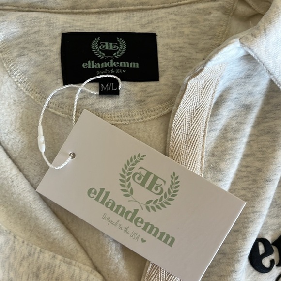 Ellandemm Vintage Club Sport Sweatsuit Matching Set Oversized Pullover Jogger L - Picture 13 of 15